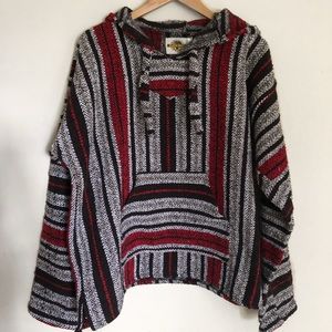 Earth Ragz Red Black Baja Hooded Pullover